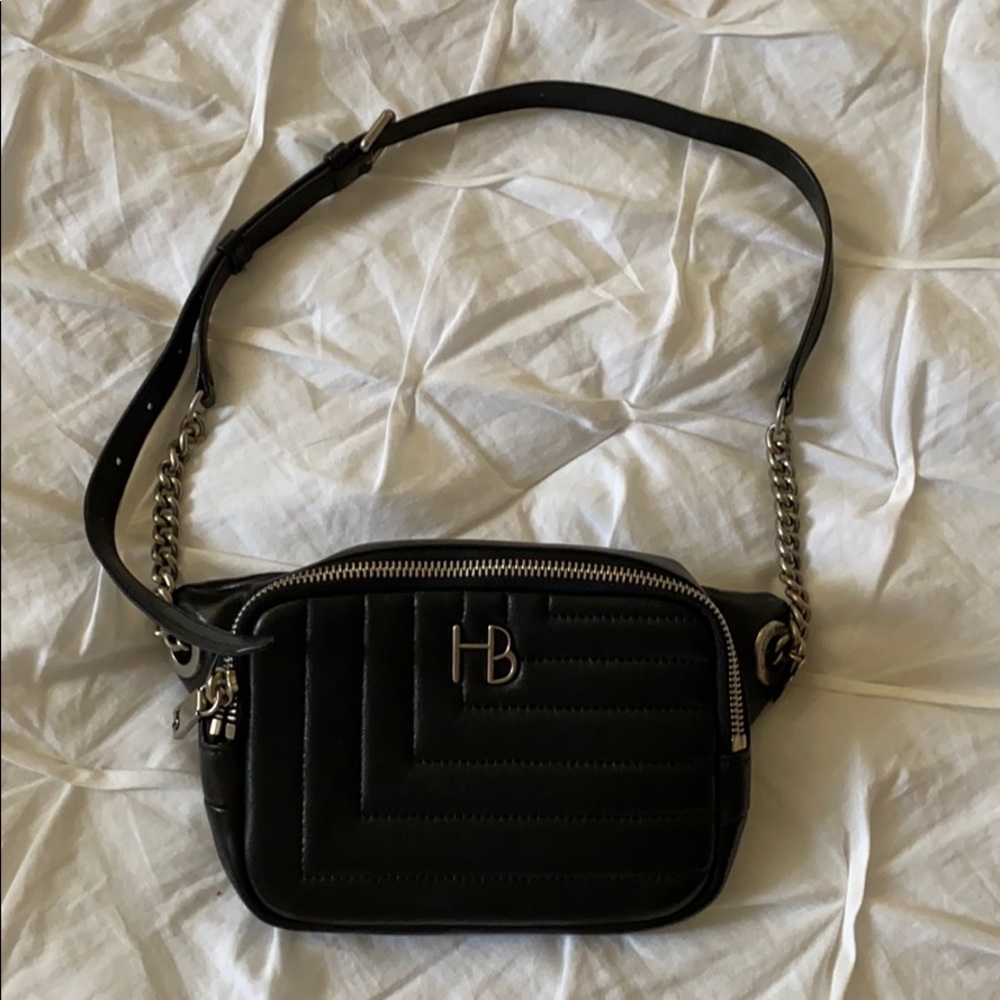 HENRI BENDEL FANNY PACK WAIST BELT BAG BLACK